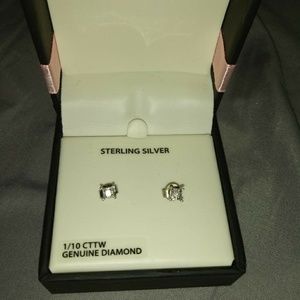 Genuine Diamond 💎 Princess Cut Earrings